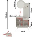 Ver imagem 3 de Kit Gabinete para Banheiro com Espelho Sofia Branco
