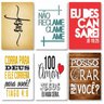KIT COM 6 PLACAS DECORATIVAS - FRASES EVANGÉLICAS - CRISTÂS - GOSPEL - 2