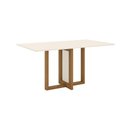 Ver imagem 1 de Mesa de Jantar 6 Lugares Henn Natalí SC72-127 com Tampo Nature/Off White SE
