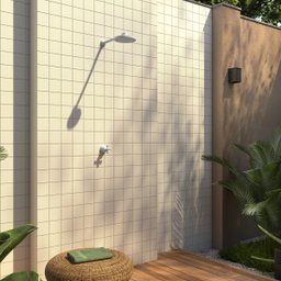 Chuveiro Ducha Fria Redondo 17cm Branco + Suporte de Canto Porta Shampoo Branco + Veda Rosca - 9
