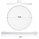 Ver imagem 6 de Chuveiro Ducha Fria Redondo 17cm Branco + Suporte de Canto Porta Shampoo Branco + Veda Rosca