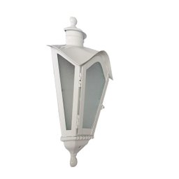 Arandela de Ferro Colonial Sinhá Meia Taça Cor Branca - 1