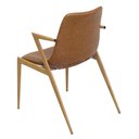 Ver imagem 4 de Cadeira Tai Or Design Revestimento PU Caramelo Estrutura Metálica Simulando Madeira
