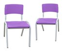 Ver imagem 2 de Kit 2 Cadeiras Infantil Iso Roxo Brinquedoteca Escolas Ecomhome