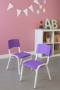 Ver imagem 1 de Kit 2 Cadeiras Infantil Iso Roxo Brinquedoteca Escolas Ecomhome