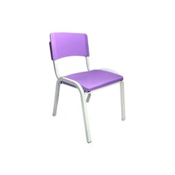 Kit 2 Cadeiras Infantil Iso Roxo Brinquedoteca Escolas Ecomhome - 4