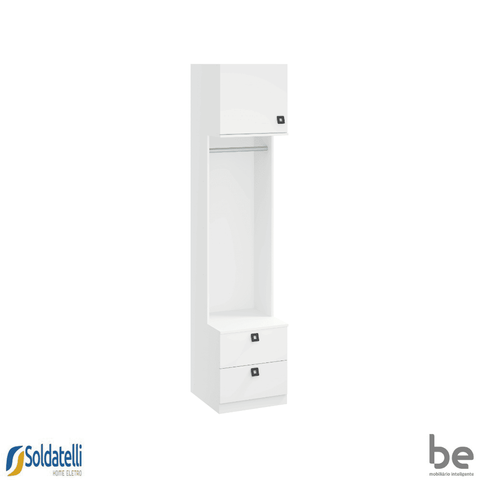 Melfi com Apoio Guarda-roupas Modulado 2 Gavetas C/cabide 1006 Free Várias Cores - Be Mobiliário