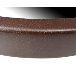 Espelho 20cm Redondo Marrom com Moldura em Alumínio - 3