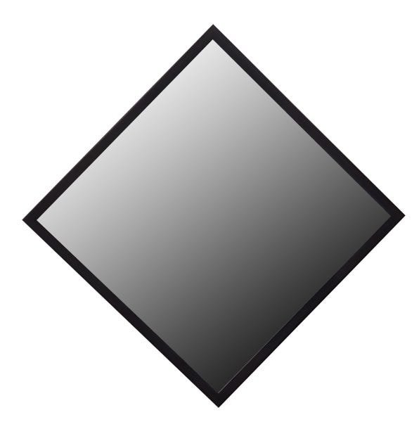 Espelho 60cm Quadrado Preto com Moldura em Alumínio - 3