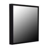 Espelho 60cm Quadrado Preto com Moldura em Alumínio - 1
