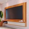 Painel Tv 75 Pol e Bancada Suspensa Trento Freijó-off White C05 Mpozenato - 2
