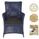 Ver imagem 5 de 4 Poltronas e 1 Mesa Igapó Alumínio Preta Corda Náutica E9 Azul