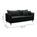 Ver imagem 6 de Sofá Living Kassia 2 Lugares 1,64m Grafite Lansofbr Lansof Brasil