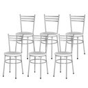 Ver imagem 1 de 6 Cadeiras Epoxi Cinza para Cozinha:branco