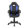 CADEIRA GAMER INFANTIL PRETO E AZUL GIRATORIA COM AJUSTE DE ALTURA - 1