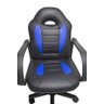 CADEIRA GAMER INFANTIL PRETO E AZUL GIRATORIA COM AJUSTE DE ALTURA - 2