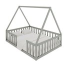 Ver imagem 3 de Cama Casal Infantil Montessoriane Valentina com Grade Cinza