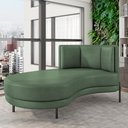 Ver imagem 5 de Sofá Chaise Longue Sala de Estar Living Lucca Esquerdo D02 Couríssimo Verde B-89 - Lyam Decor