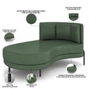 Ver imagem 4 de Sofá Chaise Longue Sala de Estar Living Lucca Esquerdo D02 Couríssimo Verde B-89 - Lyam Decor