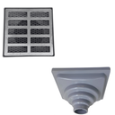 Ver imagem 2 de Ralo Aluminio Modelo 15x15 Reta com Dupla Tela e Coletor Cinza Saída Adapt de 40mm até 100mm
