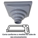 Ver imagem 3 de Ralo Aluminio Modelo 15x15 Reta com Dupla Tela e Coletor Cinza Saída Adapt de 40mm até 100mm