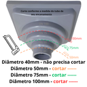 Ver imagem 5 de Ralo Aluminio Modelo 15x15 Reta com Dupla Tela e Coletor Cinza Saída Adapt de 40mm até 100mm