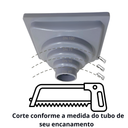 Ver imagem 7 de Ralo Aluminio Modelo 15x15 Reta com Dupla Tela e Coletor Cinza Saída Adapt de 40mm até 100mm