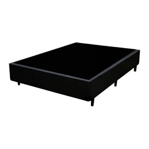 Base Box Viúva 128x188 Corino Preto Bio Box