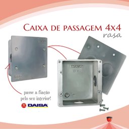 Caixa 4x4 De Piso Rasa Daisa Passagem ¾ Com Tampa Alumínio - 3