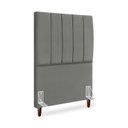 Ver imagem 2 de Cabeceira Estofada Solteiro Carla 90 Cm Suede Cinza-escuro com Frames