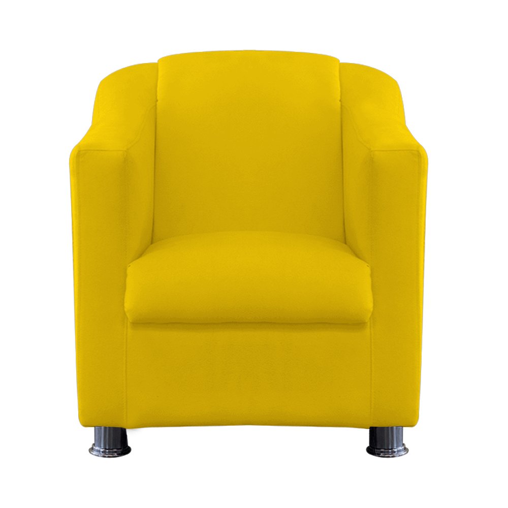 Mini Sofá Poltrona Infantil Tilinha Suede Amarelo - Majú Interiores