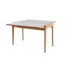 Ver imagem 1 de Mesa Aparador Seixas Tampo de Vidro Fendi Amêndoa