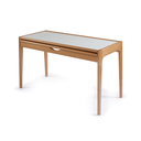 Ver imagem 2 de Mesa Aparador Seixas Tampo de Vidro Fendi Amêndoa