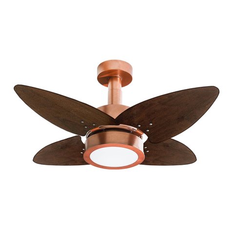 Ventilador de Teto Aspen LED Venti-delta 6000k Cobre 4Pás Imbuia 110V+Controle