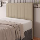 Ver imagem 4 de Cabeceira Cama Box Casal King Size Ivana 193cm Sintético Bege