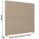 Ver imagem 3 de Cabeceira Cama Box Casal King Size Ivana 193cm Sintético Bege