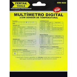 Multímetro Digital c/sensor de Temperatura Fertak MAS838L - 3