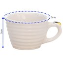 Ver imagem 2 de Jogo de Xícaras em Porcelana para Café Bee Branca 90ml - 4 Peças
