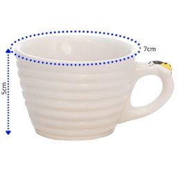 Jogo de Xícaras em Porcelana para Café Bee Branca 90ml - 4 Peças - 2