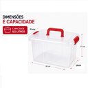 Ver mais imagens de Organizadora Transparente Caixa Organizador Multiuso Guarda Roupa Brinquedos Maleta Portatil Portati