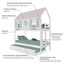 Ver imagem 4 de Treliche Casinha Bela com Coração - Madeira Maciça Branco/rosa/verde | Housin