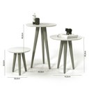 Ver imagem 3 de Conj 3 Mesas 4303 Pés Palito Ofertamo Sala Off White Freijo