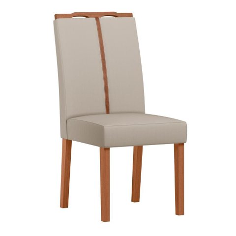 Cadeira Sala Jantar Serena Kit 2 Ype/veludo Nude