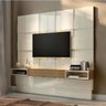Painel Home 3d Suspenso com Led para Tv até 75 Off White Carvalho Tb126l Dalla Costa - 1
