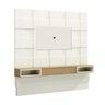 Painel Home 3d Suspenso com Led para Tv até 75 Off White Carvalho Tb126l Dalla Costa - 2