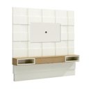 Ver imagem 2 de Painel Home 3d Suspenso com Led para Tv até 75 Off White Carvalho Tb126l Dalla Costa