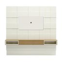 Ver imagem 3 de Painel Home 3d Suspenso com Led para Tv até 75 Off White Carvalho Tb126l Dalla Costa