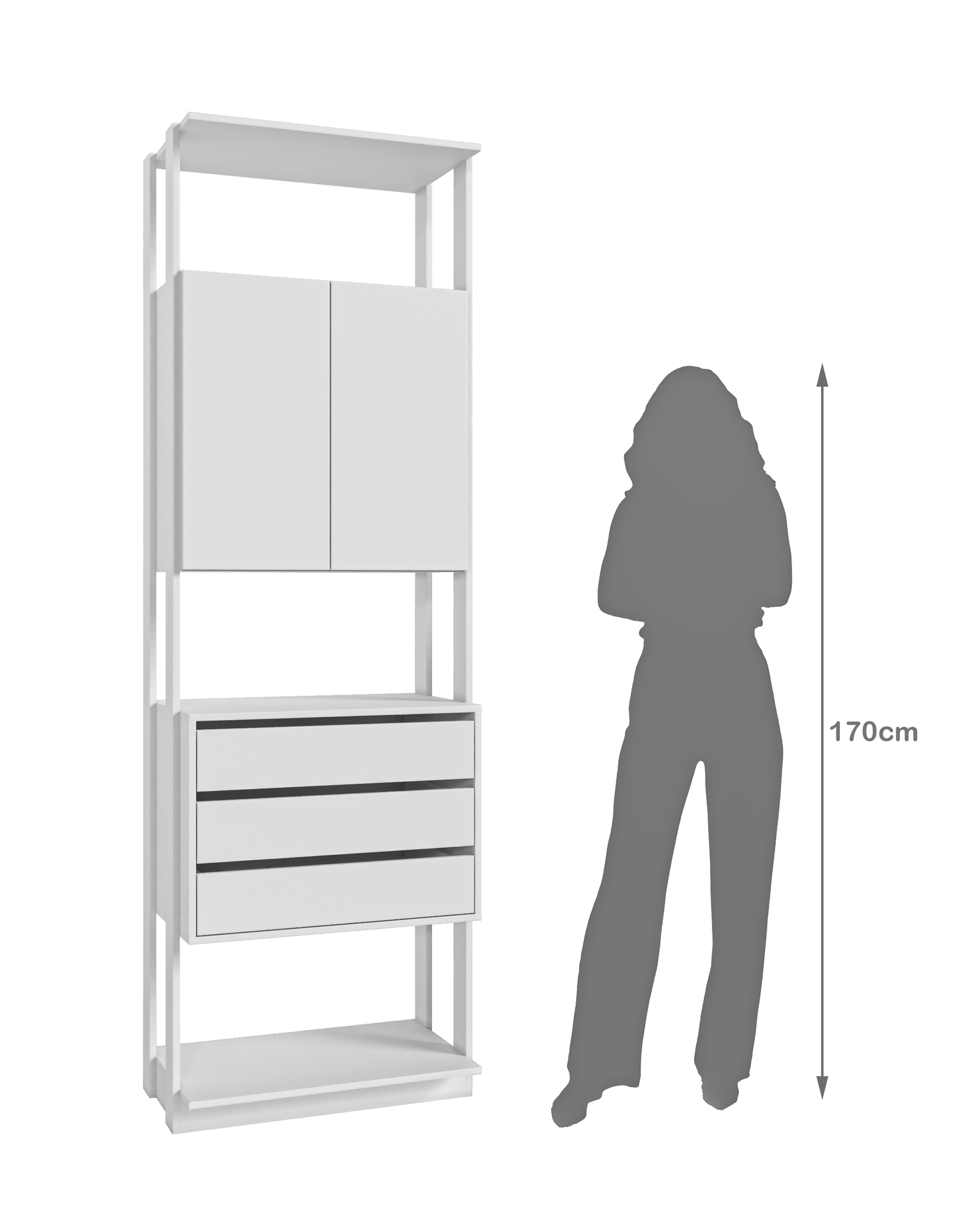 Módulo Closet 2 Portas 3 Gavetas Clothes  - 4