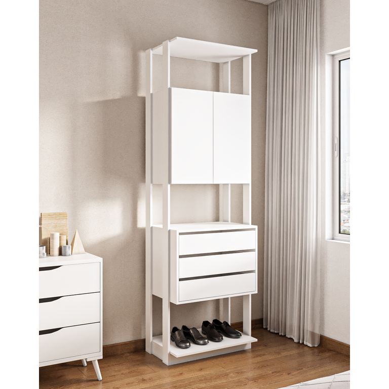 Módulo Closet 2 Portas 3 Gavetas Clothes