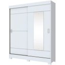 Ver imagem 1 de Guarda-roupa Roupeiro Briz 2 Portas Deslizantes 2 Gavetas - Branco